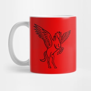 Simple Pegasus on Red Mug